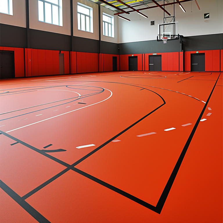 Sports vinyl flooring for basketball court school indoor sports flooring in Hyderabad
