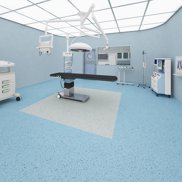 Operation room healthcare vinyl flooring finish