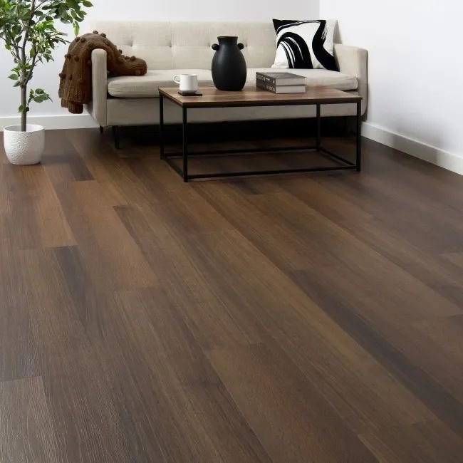 Wood look walnut LVT vinyl plank flooring